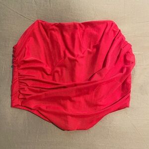 Ruched Red Corset Top w/ Boning
